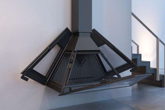 фото Стальной подвесной камин Rocal D-10 Graffiti