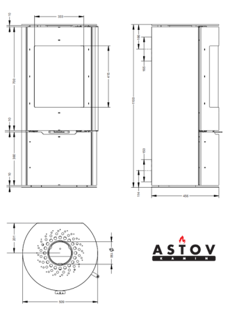 фото Печь-камин Астов R1 K