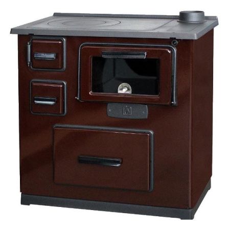 фото Дровяная плита с духовкой SLAVONAC, коричневая