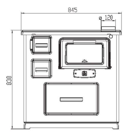 фото Дровяная плита с духовкой SLAVONAC, коричневая