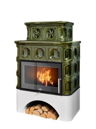 фото Печь-камин ABX KARELIE EXclusive,белый цоколь