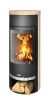 Вертикальная печь-камин со стеклом Vigo бразильский песчанник ABX