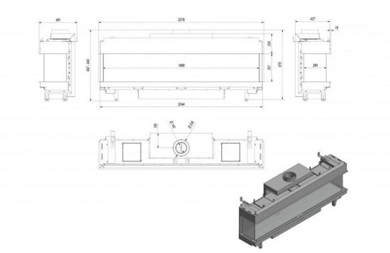 фото Топка газовая Kratki PRO LEO/LP/200