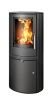 Панорамная печь-камин Reno черная сталь