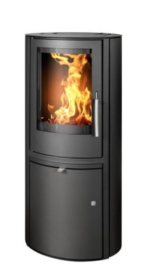  фото Панорамная печь-камин Reno черная сталь