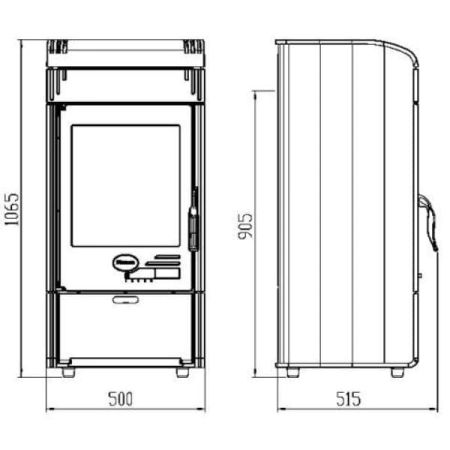 фото Печь-камин Plamen Веста красная