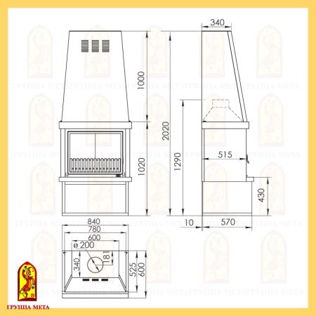 фото Печь-камин Викинг