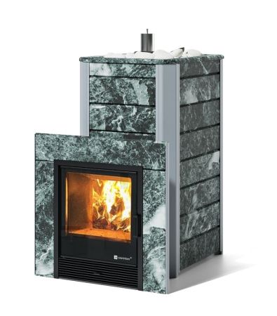 фото Печь для бани Easysteam Ялта 40/2024 в облицовке из камня