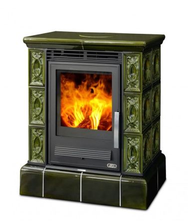 фото Керамический камин Helvetia KP кафельный цоколь