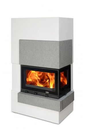 фото Камин ABX с облицовкой Norfolk угловой  с теплообменником