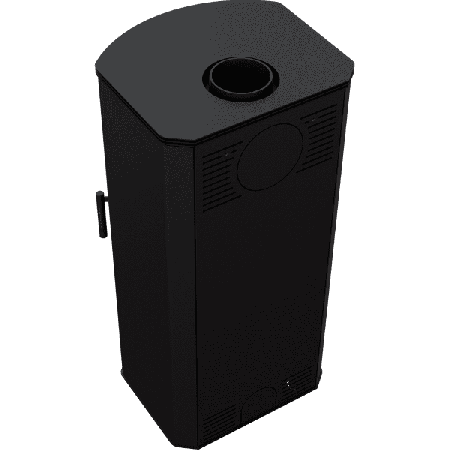 фото Kratki Titan Glass Panoramic металлическая печь-камин