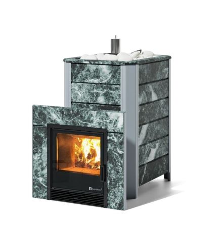 фото Печь для бани Easysteam Ялта 35/2024 в облицовке из камня