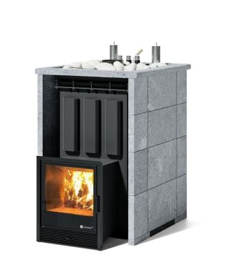  фото Печь для бани Easysteam Домна 45 К в трехстороннем кожухе