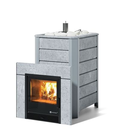 фото Печь для бани Easysteam Ялта 35/2024 в облицовке из камня