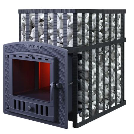 фото Чугунная банная печь Гефест Гроза 24(П2) в сетке