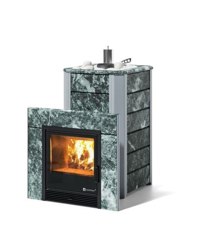 фото Печь для бани Easysteam Ялта 15 К/2024 в облицовке из камня