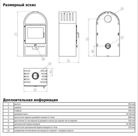 фото Печь камин ABX Viking I